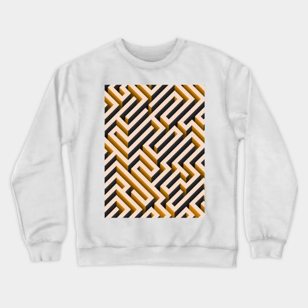orange maze Crewneck Sweatshirt by AtelierNab